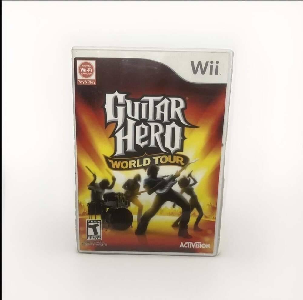 Nintendo Wii Guitar Hero World Tour Video Game Complete With Manual